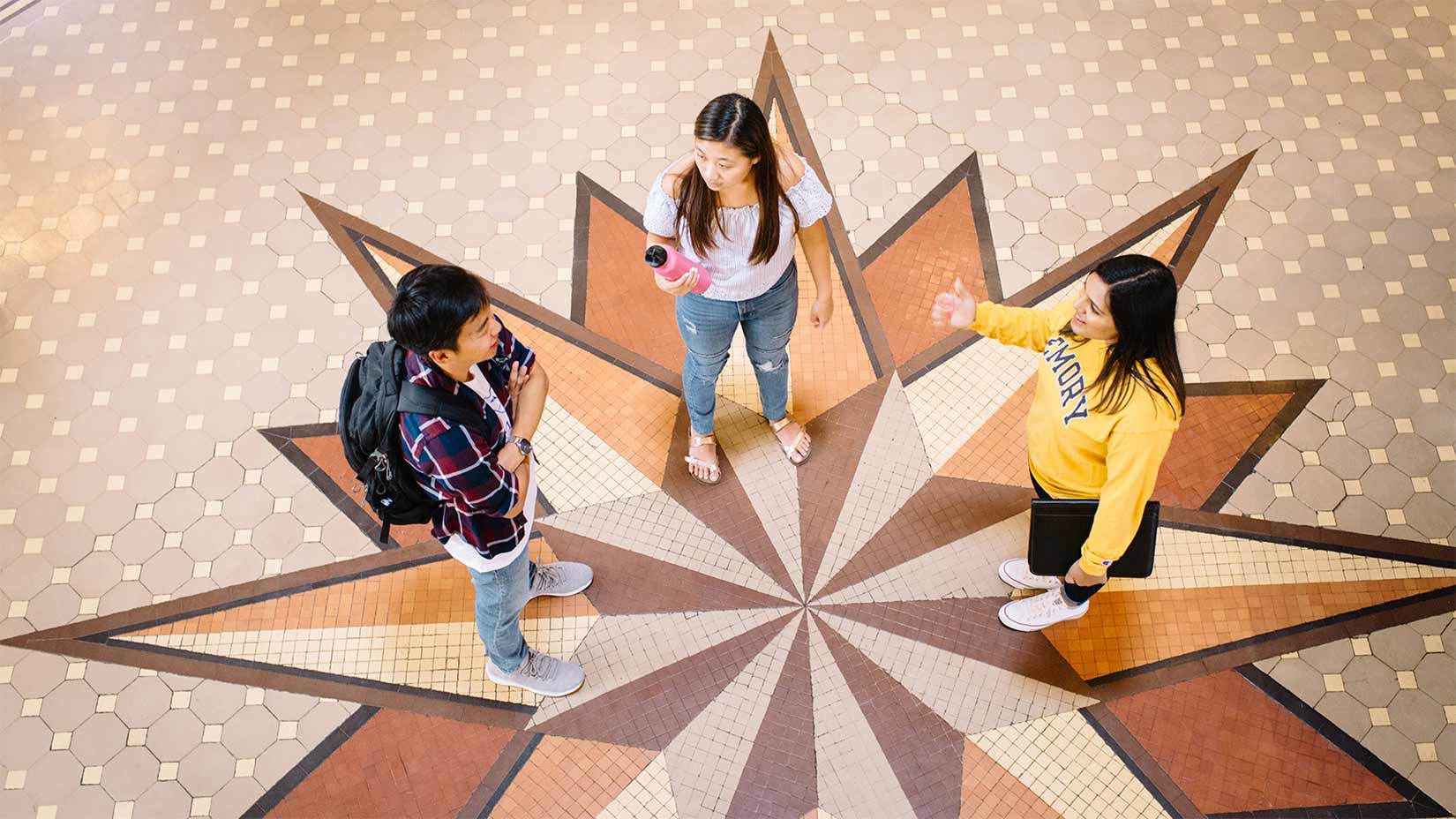 Students gather in Oxford's Candler Hall.