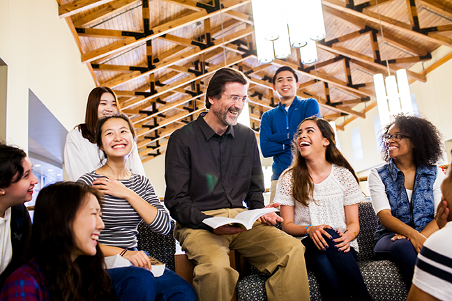 David Gowler with students