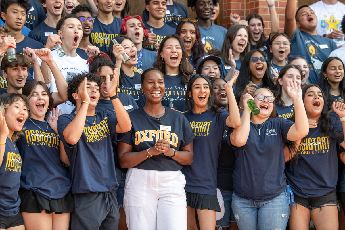 Dean Badia Ahad with Orientation Leaders