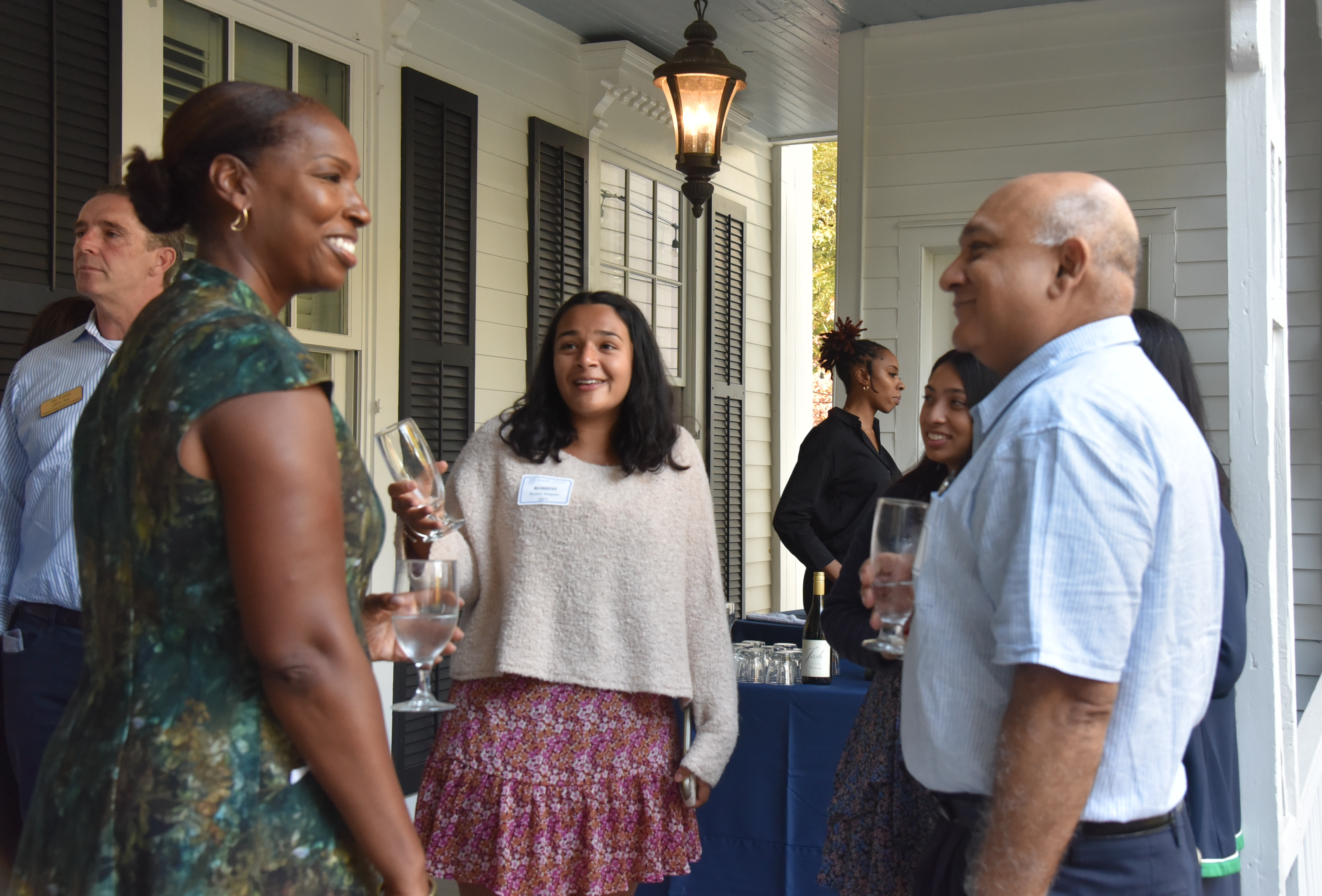 Dean Badia Ahad greeting families.